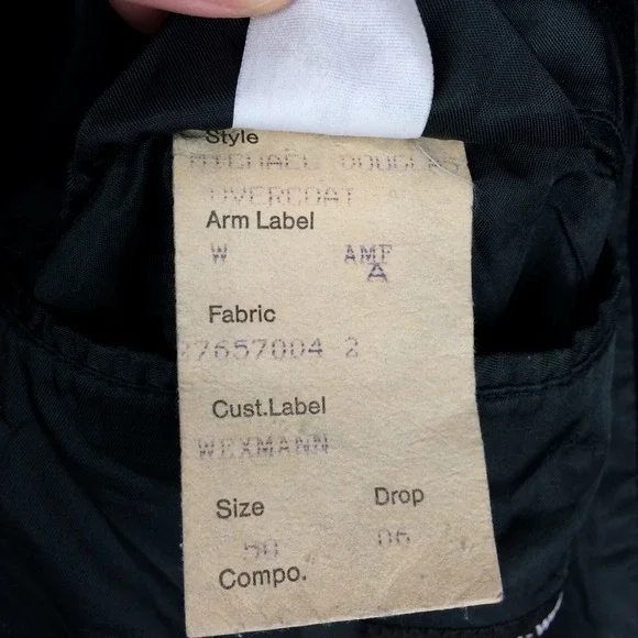 Wexmann London Cashmere Wool Overcoat Mens 50 Reg Blue Long Classic Lined - Picture 15 of 15